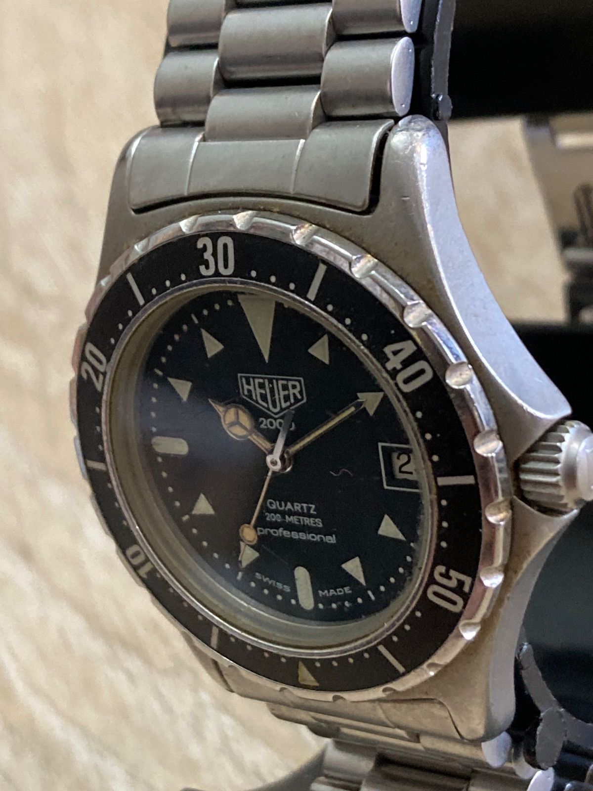 希少◎旧HEUER ホイヤー 2000 プロフェッショナル ヴィンテージ腕時計 90年代】 タグホイヤー 2000 / プロフェッショナル / クロノ