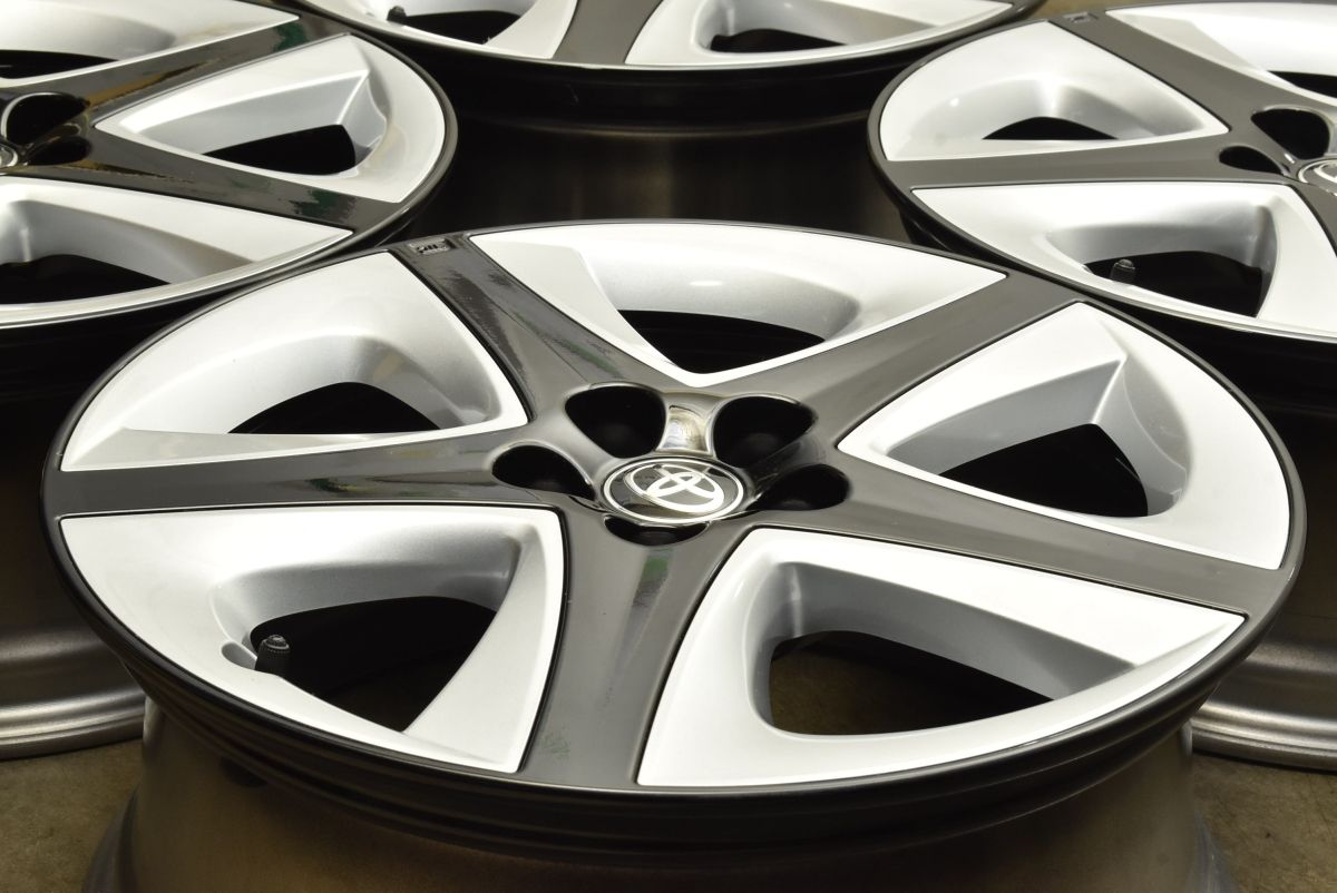 ネイル 新車外し品 トヨタ 50 プリウス Sツーリングセレクション 純正 17in 7J 50 PCD100 4本セット カローラツーリング スポーツ セダン 【送料無料】