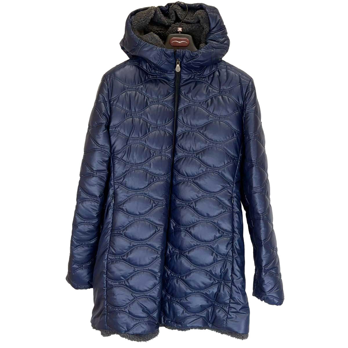 ♥ ANIMO アニモ LOISONロングダウンジャケット コート 裏ボア IT46 ネイビー レディース 乗馬 馬術 ハンガー付き