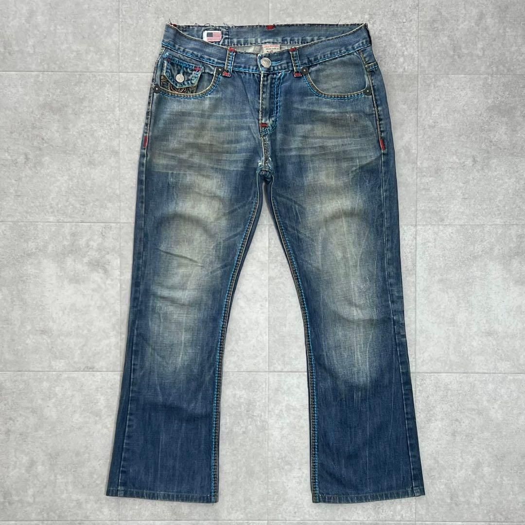 USA製　トゥルーレリジョン　TRUERELIGION フレア　Y2K 00s トゥルーレリジョン デニム w29 00s Y2K 古着 IO 着用 - メルカリ