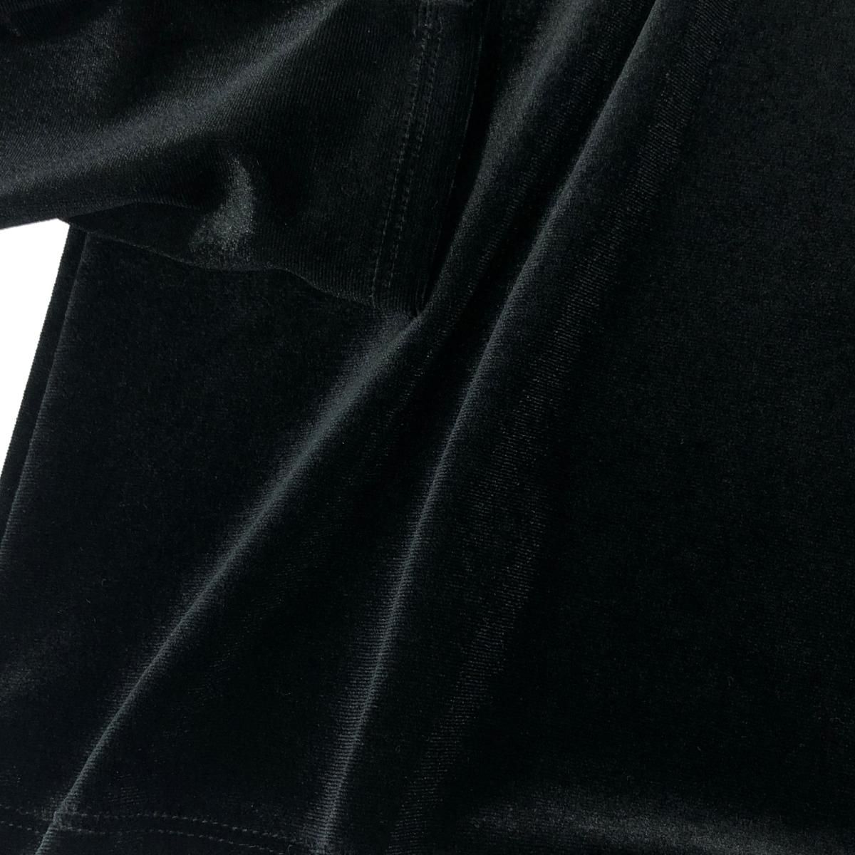 PLEATS PLEASE プリーツプリーズ ベルベットブラウス ベロア 長袖カットソー  サイズ:3 PP18-JR672 ブラック  レディース  トップス PLEATS PLEASE プリーツプリーズ ベルベットブラウス ベロア
