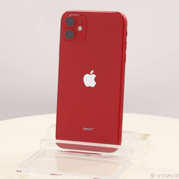 中古品〕 iPhone11 128GB プロダクトレッド MWM32J／A SIMフリー
