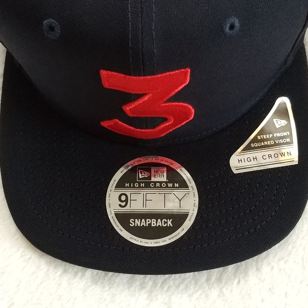 チャンスザラッパー CHANCE 3 NEW ERA 帽子 ネイビー/レッド