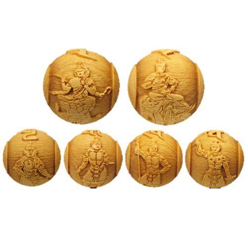 梵天本体のみ 柘植 （極小仏 梵天 9.5cm（木製：ツゲ 金泥仕上