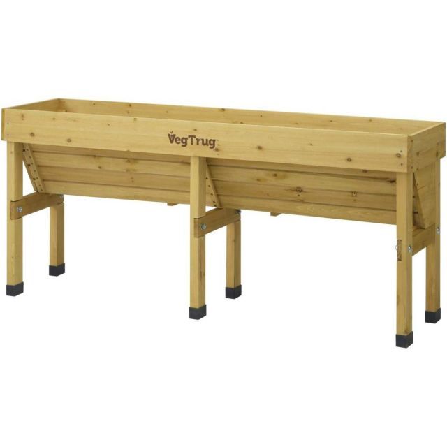 タカショー Takasho プランター ホームベジトラグ ウォールハガー L ナチュラル VGT-WH02F 大型 家庭菜園 V字形状 天然木