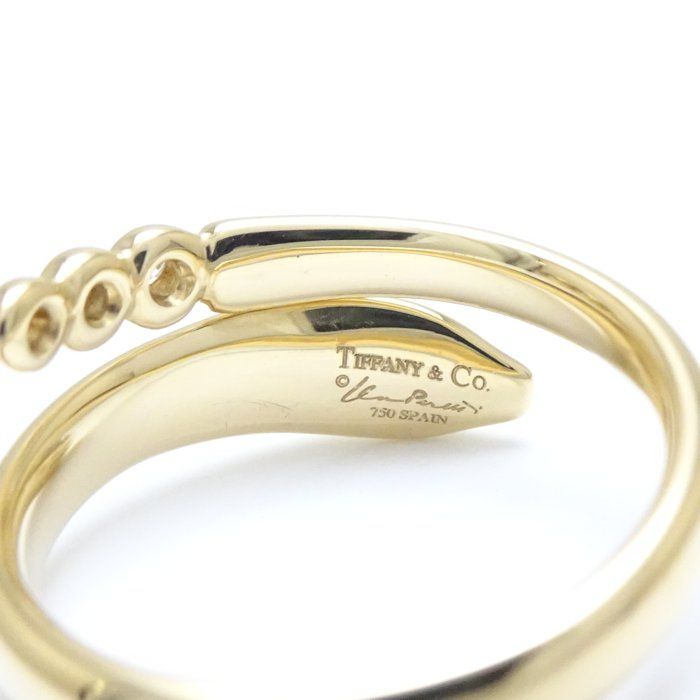 TIFFANY&Co. ティファニー スネーク リング 指輪 3Pダイヤモンド 9号