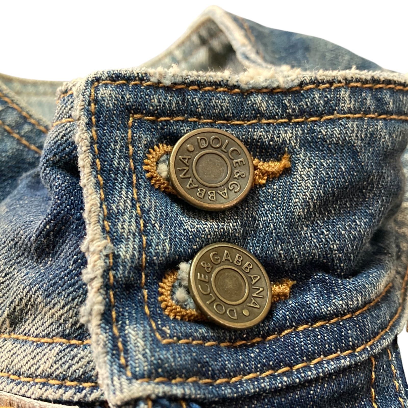 Dolce & Gabbana メンズ デニムジャケット 48 Cotton denim jacket with patch in Multicolor for Men