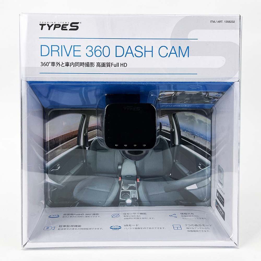 TYPE Sドライブレコーダー DRIVE360DashCam【アウトレット