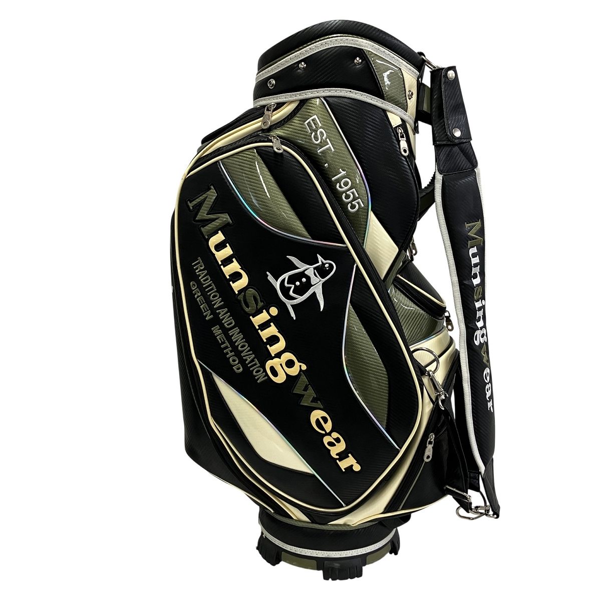 サイズも豊富。 Munsingwear マンシングウェア TRADITION AND INNOVATION GREEN METHOD ゴルフ キャディーバッグ スポーツ アウトドア T10436060