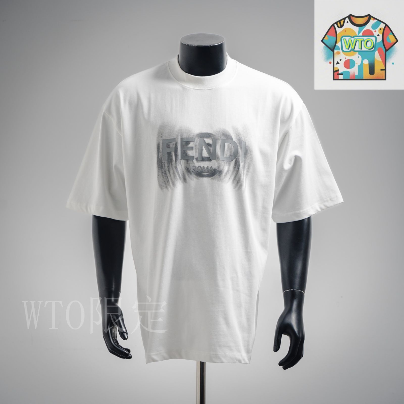 【FENDI】メンズ☆メタルFFロゴ付き ショートスリーブ Tシャツ fendi-short-sleeve-24-summer-4.jpg