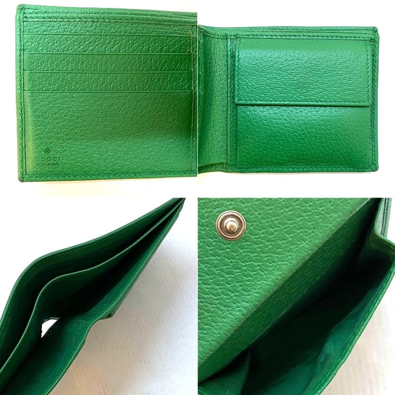 新品 GUCCI グッチ GGクリスタル 二つ折り財布 PVCレザー 【公式通販】