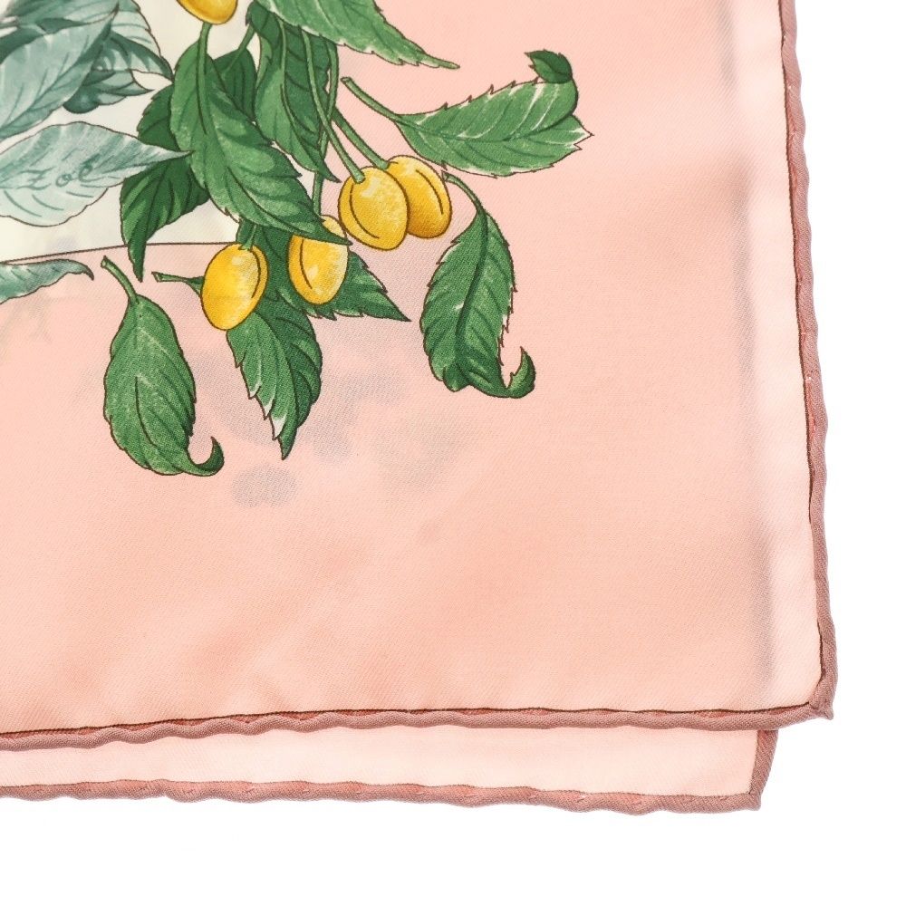 HERMES (エルメス) カレ90 AU COEUR DES BOIS 森の中で シルク ピンク