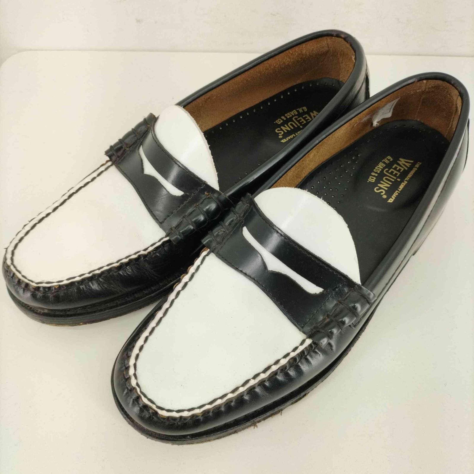 ジーエイチバス G.H.BASS 11010H LARSON / BLACK & WHITE メンズ 41 