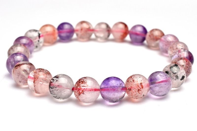 1点物】マルチカラー 購入 スーパーセブン 8mm ブレスレット