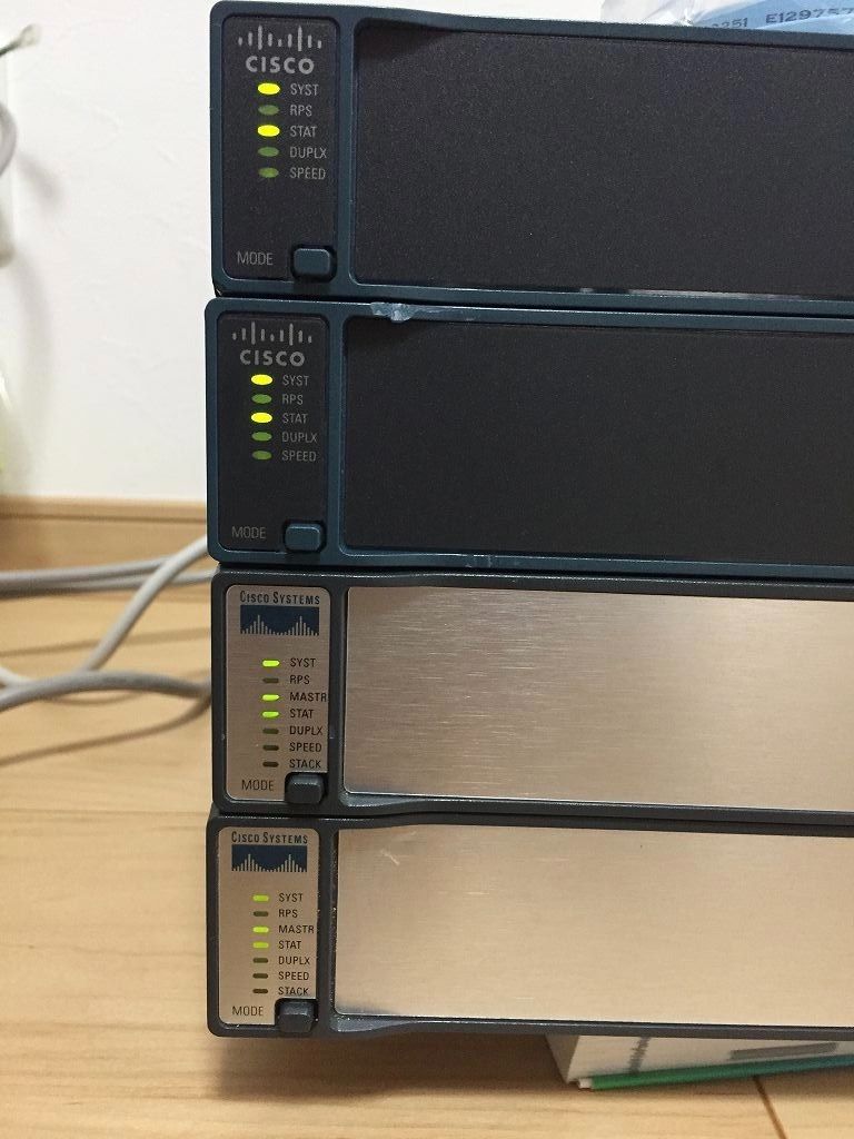 【CCNA、CCNP】4台セットCiscoL3L2スイッチ3750、2960