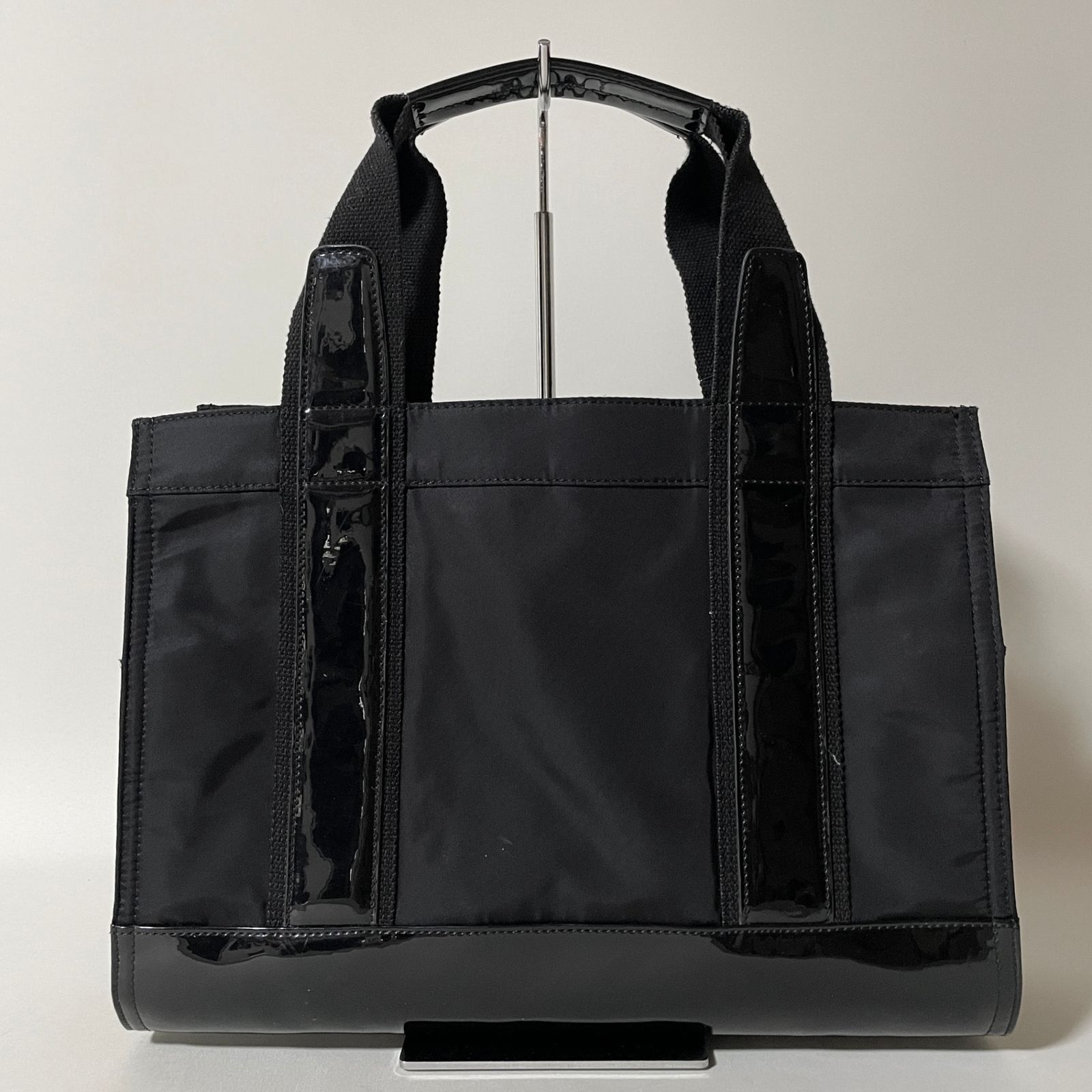 2508-404｜トリーバーチ ハンドバッグ ナイロン エナメルレザー