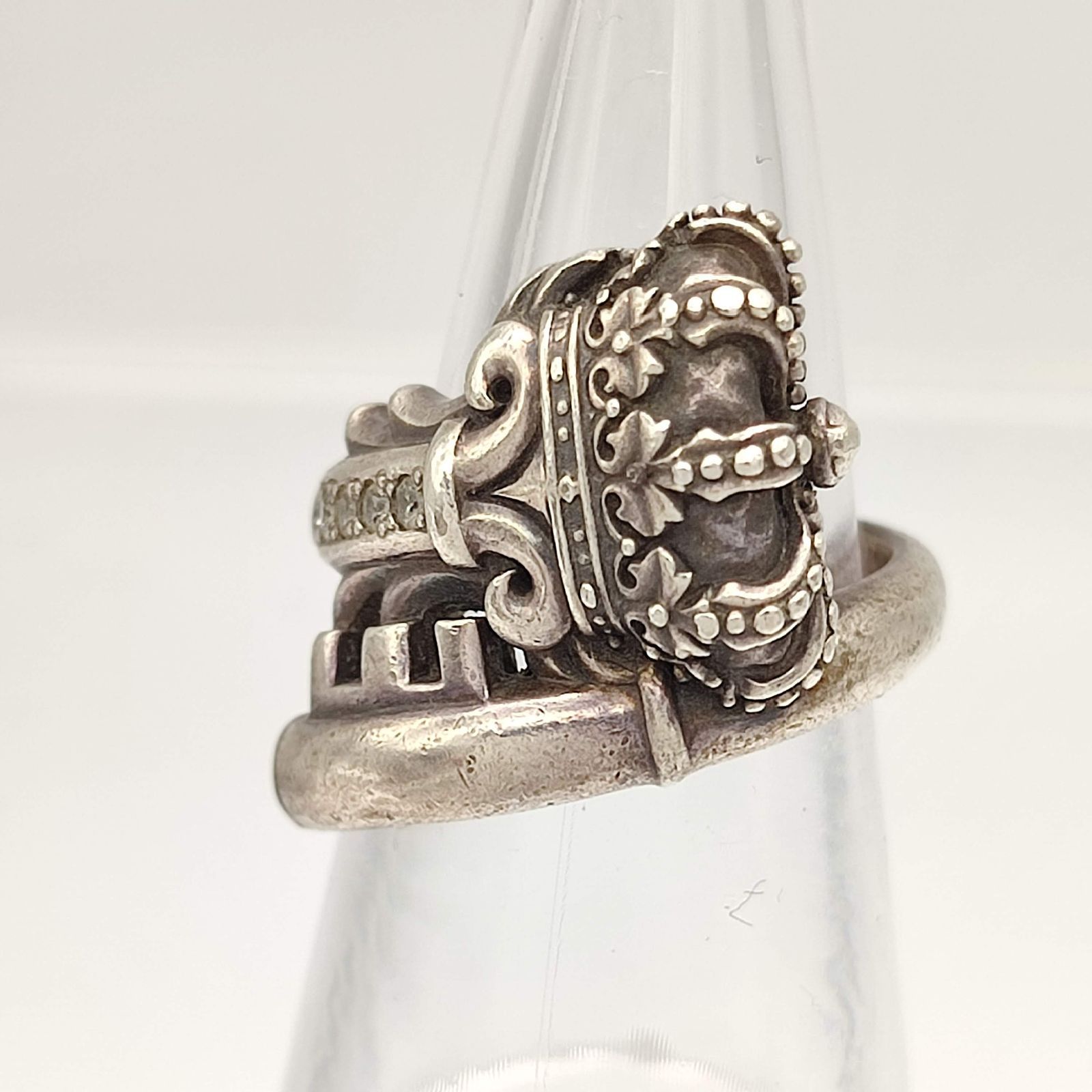 50s' ビンテージカレッジオニキスネックレスリング古着バイカーロカビリー 40s'50s'ビンテージカレッジネックレス リング 古着ロカビリー