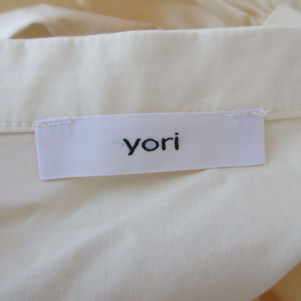 美品 21AW yori ヨリ リボンパフスリーブブラウス 長袖 バンド