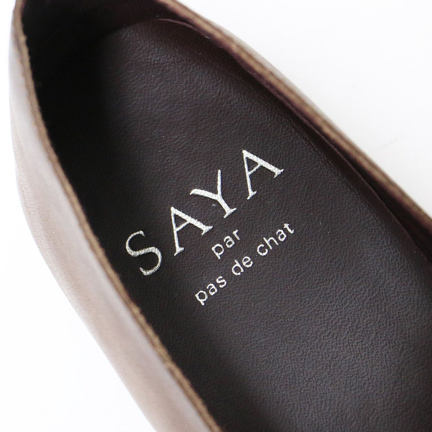 新品同様】SAYA サヤ サイズ:24.5cm / レザー フラット シューズ