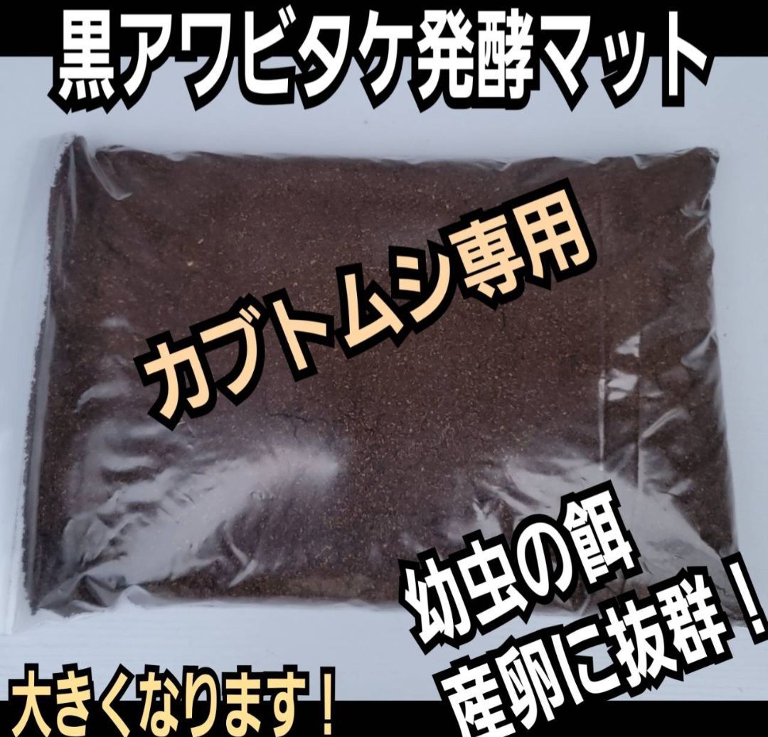 たっぷり60リットル・6袋セット】カブトムシ専用 黒アワビタケ発酵