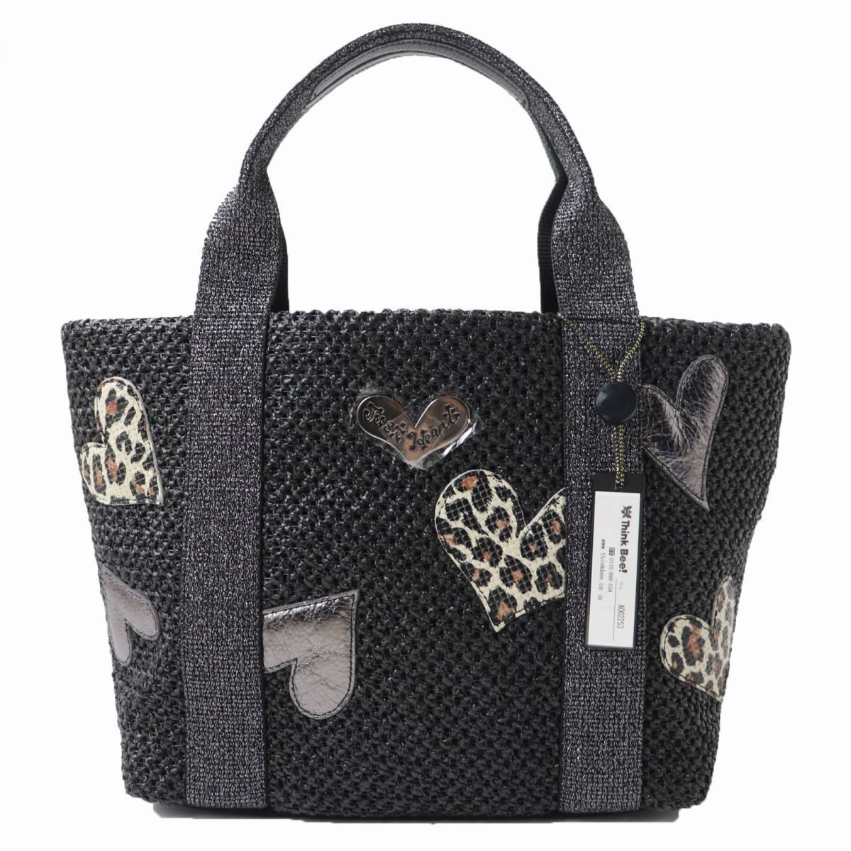 未使用品☆Think Bee シンクビー A002253 ハートデザイン 裏地猫柄 