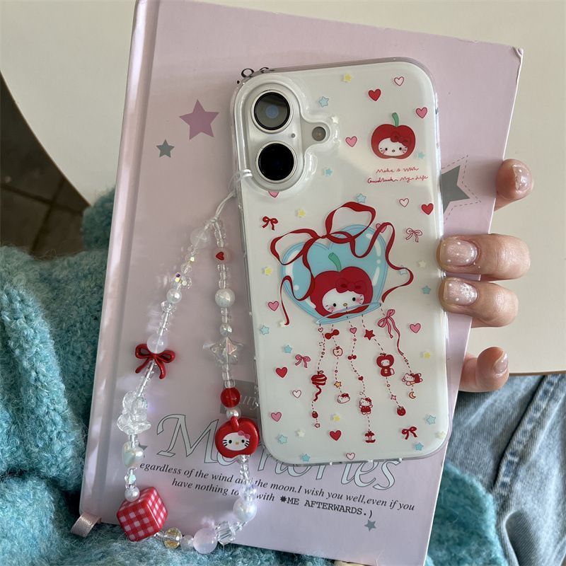 ハローキティ iphone16proケース hellokitty iphoneケース ストラップ付き iphone15ケース スマホケース 落下防止 iphone15ケース iphone14ケース iPhone13ケース