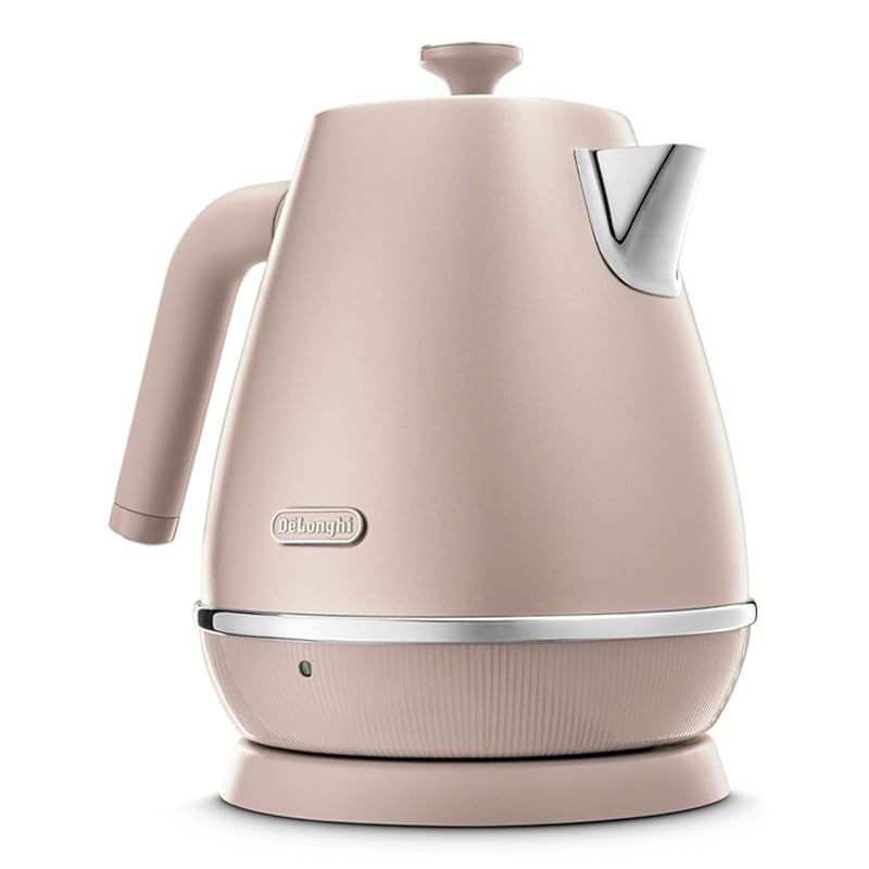 De Longhi デロンギ 電気ケトル ディスティンタ ペルラ KBIN1200J-PK ステンレス 1.0L 見やすい水量計 異物混入防止フィルタ 空だき防止機能 簡単お手入れ ピンク デロンギファミリー登録で3年 1