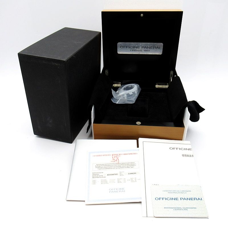 パネライ ルミノール クロノグラフ 40mm エル プリメロ Luminor Chronograph PAM00122 箱 保証書 修理書 チタン/SS メンズ時計 グレー 仕上げ済 美品