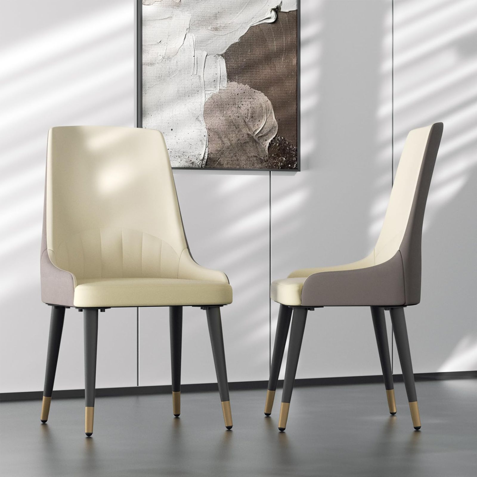 シンプル 座り心地良い 背もたれ 食卓椅子 モダン 食卓椅子 疲れない 人間工学 キッチン キッチン 北欧 イス リビング おしゃれ チェア 肘付き デスクチェア ベージュ 2脚セット ダイニングチェア UNHO