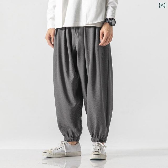 3XL0 秋冬 コーデ メンズ 服 シンプル ファッション オシャレ 大人 かっこいい 大きいサイズ ストリート 紳士服 スポーツ ワイド レッグ パンツ レトロ ズボン 袖口