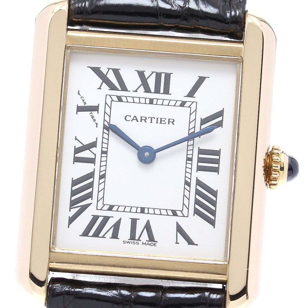 カルティエ CARTIER W1018755 タンクソロ SM K18YGベゼル クォーツ  