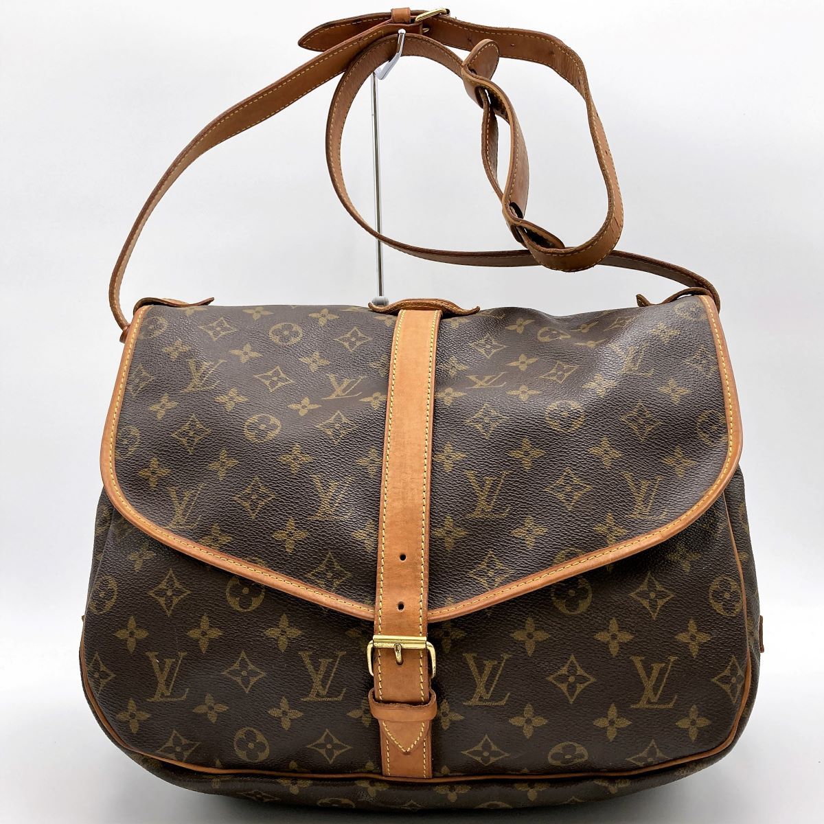 ベタ無し】LOUIS VUITTON ルイ・ヴィトン モノグラム ソミュール35(廃盤) M42254 ショルダーバッグ バッグ ブラウン PVC  レディース USED 中古 - メルカリ