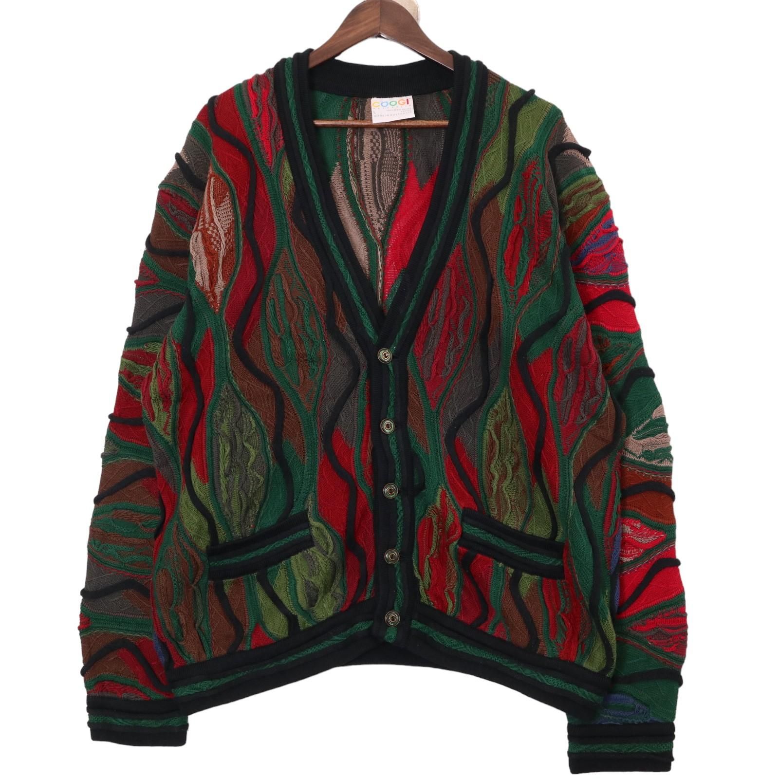 オーストラリア製 COOGI クージー 3Dニット カーディガン ダーク