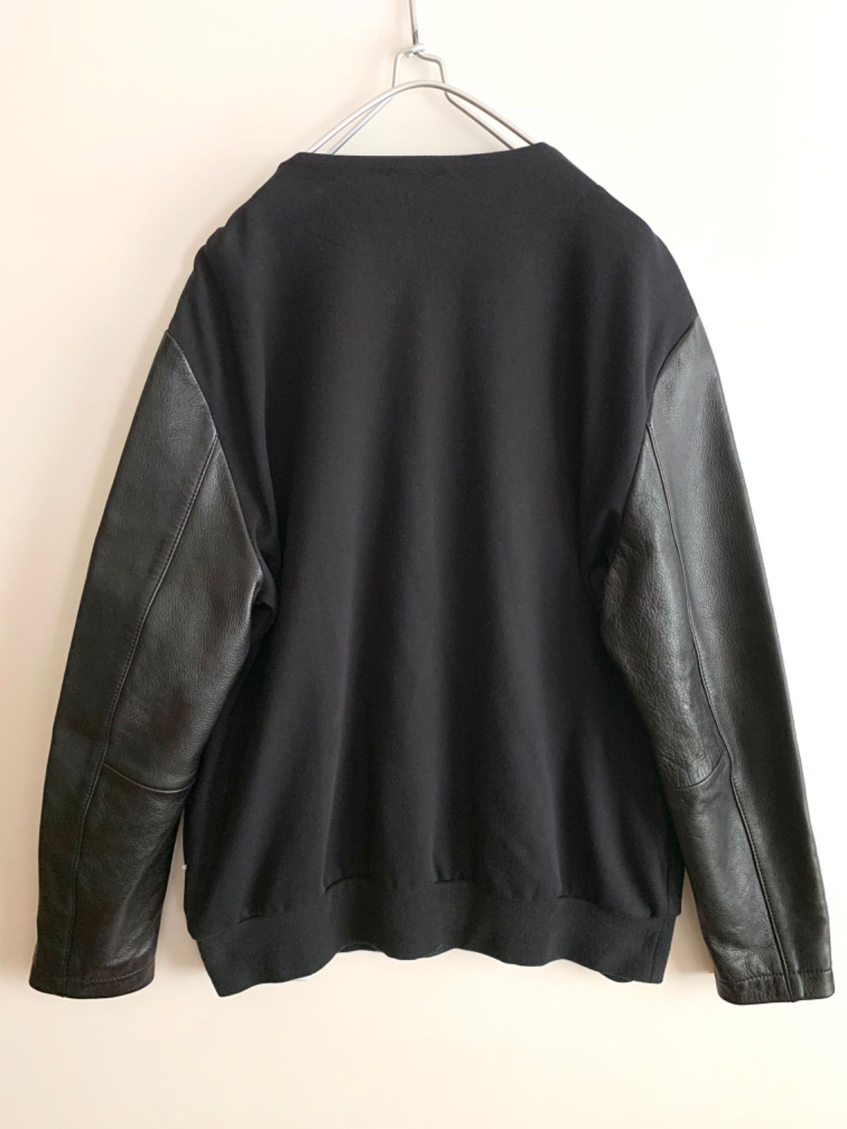 ttt msw 袖レザー　スウェット　XL 希少❗️ TTT MSW レザードッキングスリーブ スウェット トレーナー