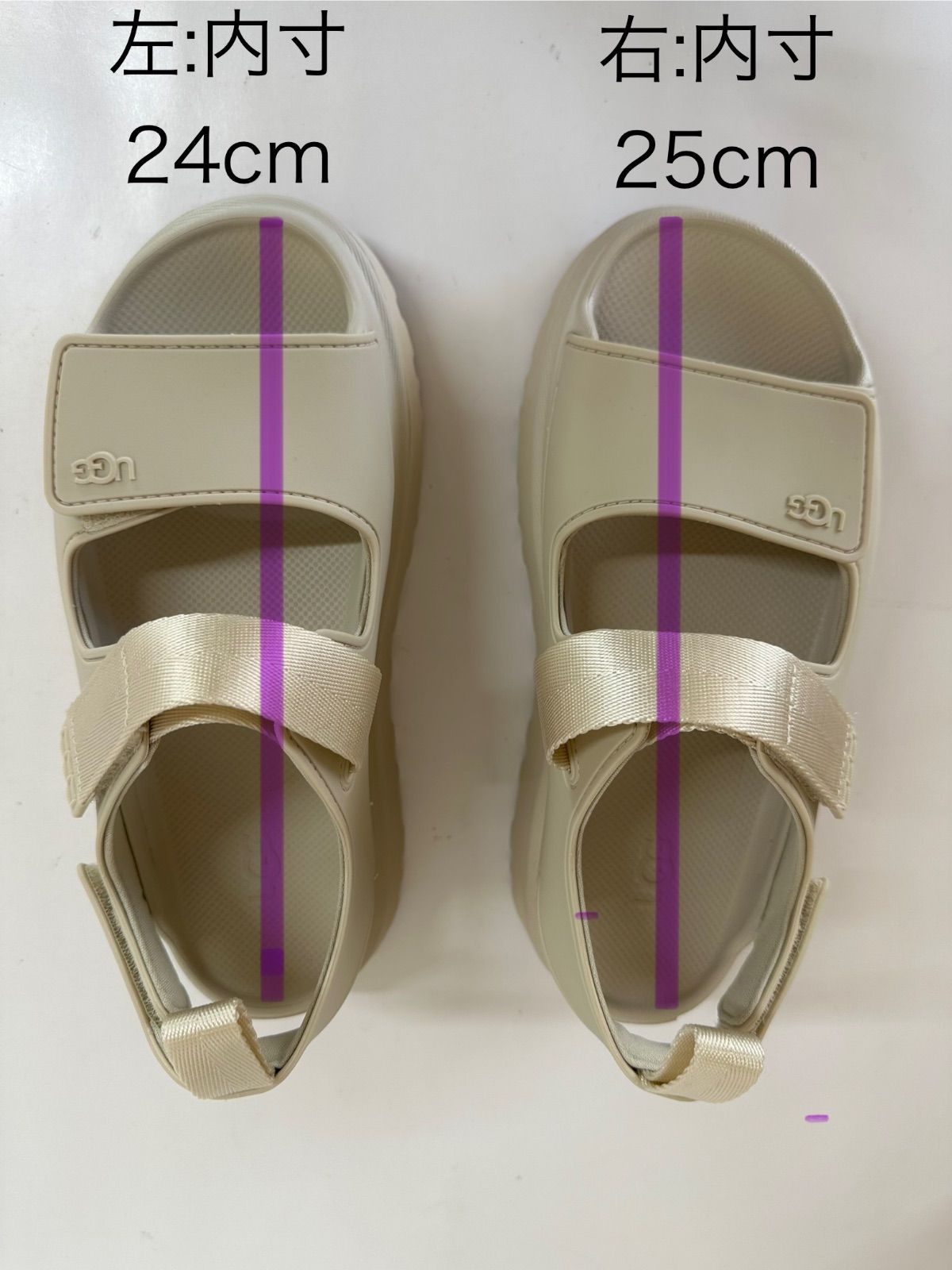 UGG アグ 厚底サンダル ゴールデングロウ SEASALT 24cm UGG W GOLDENGLOW 