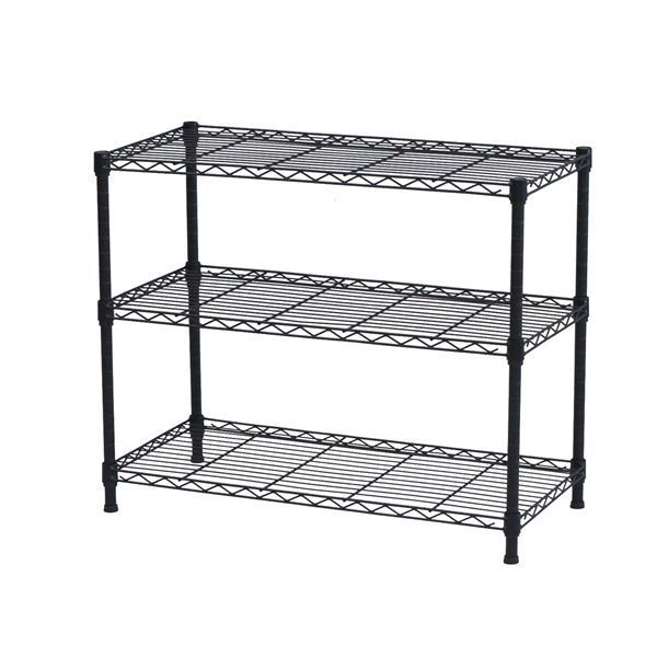 NERO19φ 3段セット 約幅75cm 奥行35cm 高さ62cm ブラック 組立品