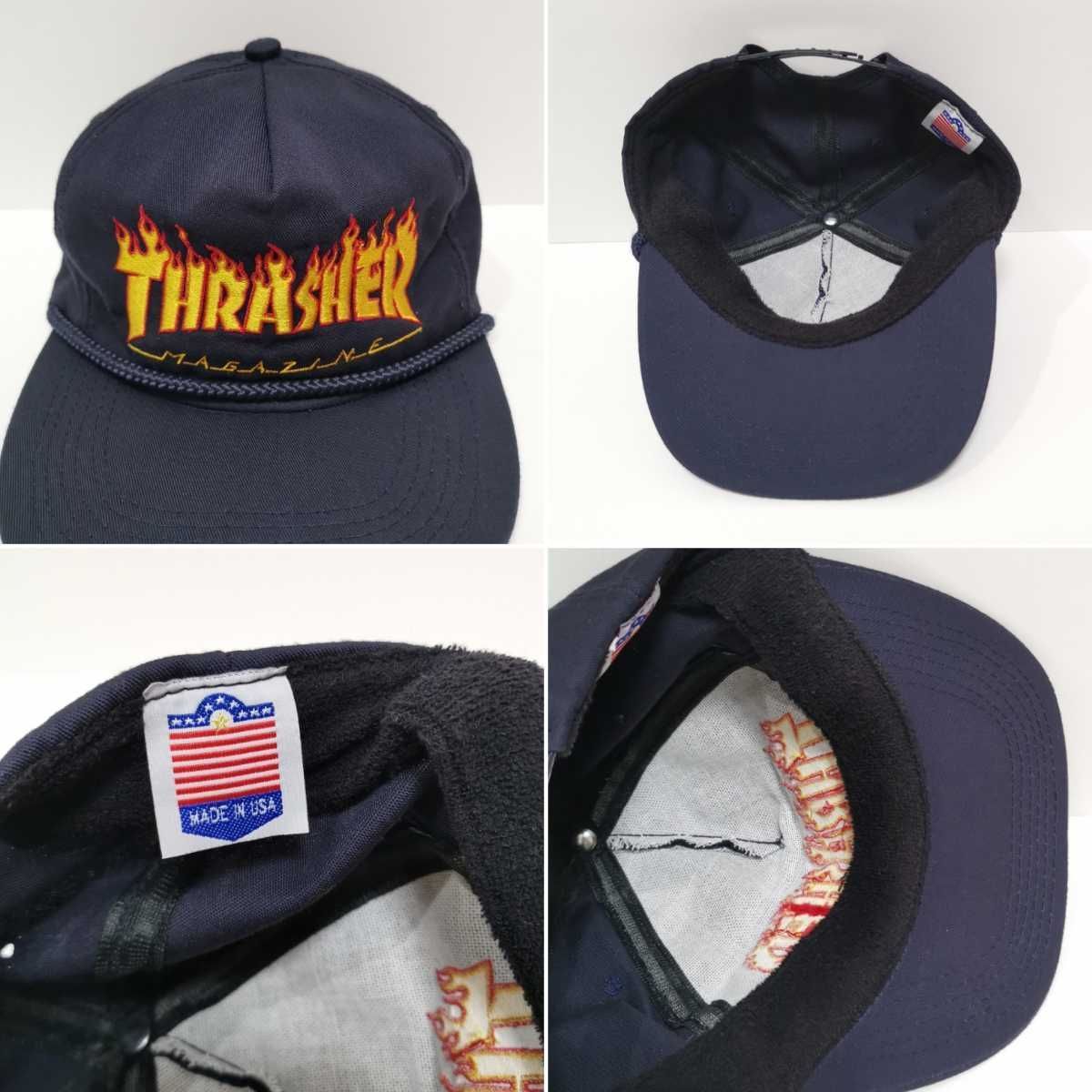 ビジネスバック 90s スラッシャー THRASHER キャップ CAP FLAME USA製