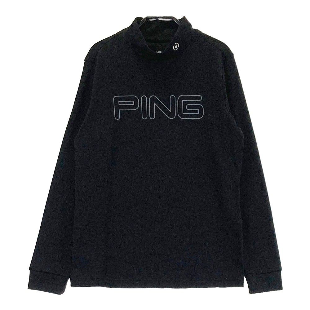 サイズ：M PING ピン 2022年モデル ハイネック 長袖Tシャツ  ブラック系 [240101364394]# ゴルフウェア レディース ストスト