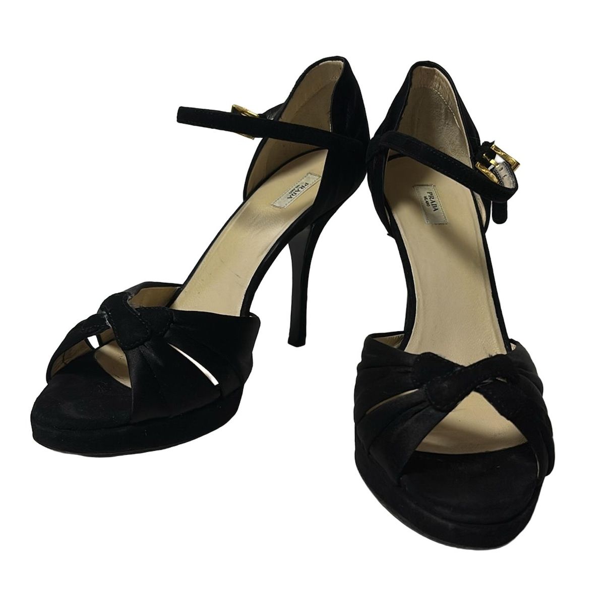 PRADA プラダ パンプス 37 1 2 レディース - 黒