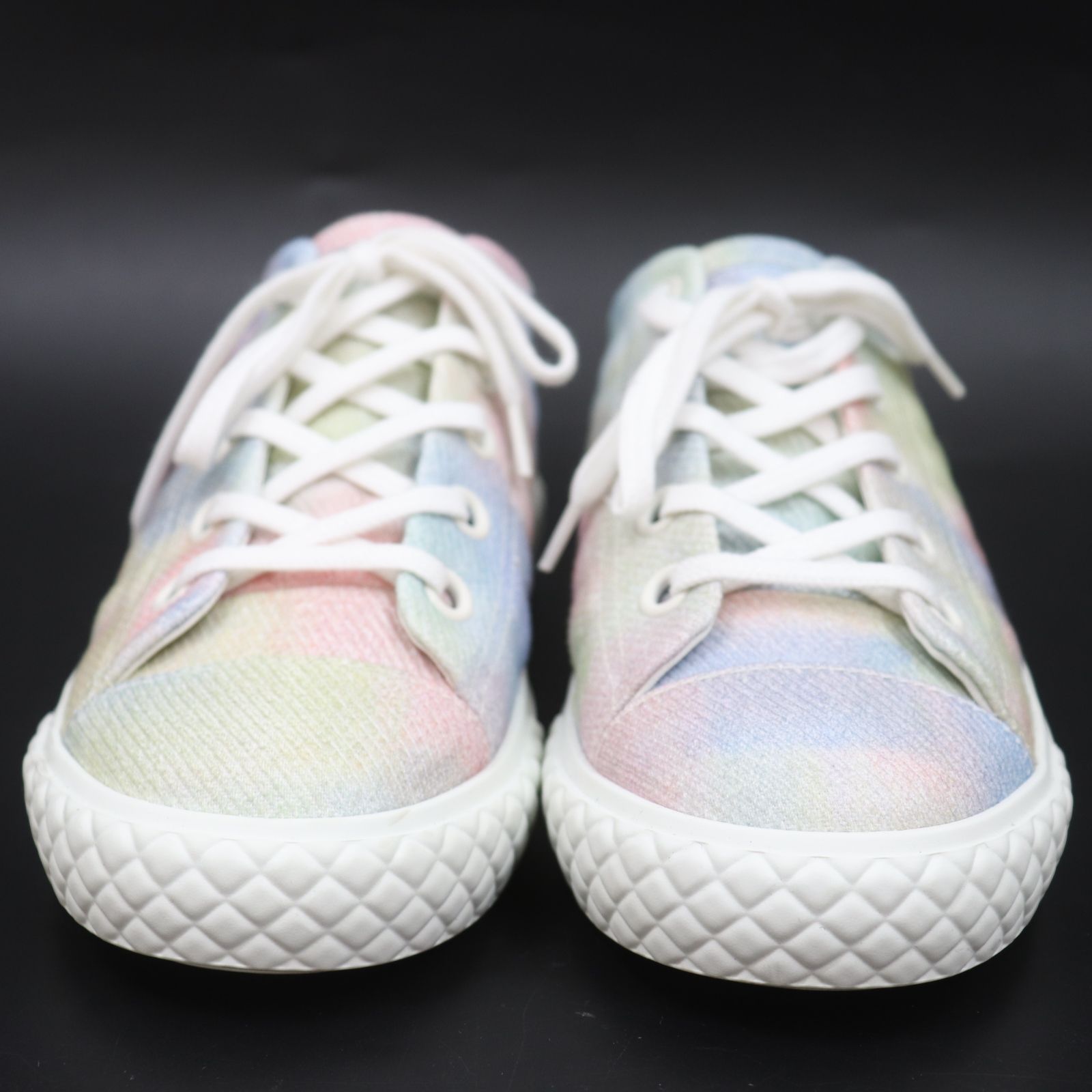 ITCDYTB5VEG8 美品 CHANEL シャネル スニーカー パステル マルチカラー 