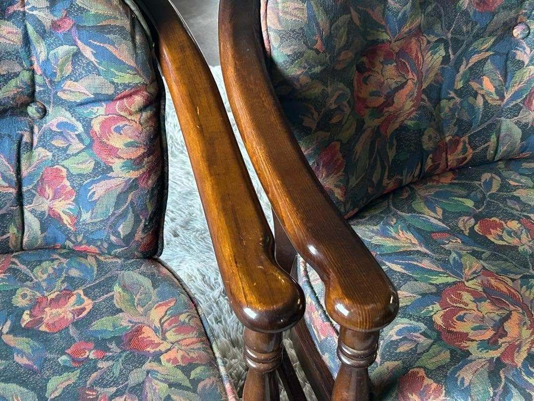 ②カリモク karimoku アームチェア ヴィンテージチェア 2脚セット GZ