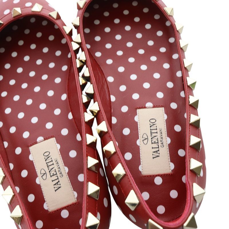 値下げValentino Garavaniロックスタッズポインテッドトゥパンプス ポインテッドトゥ パンプス レザー ブラック ロックスタッズ