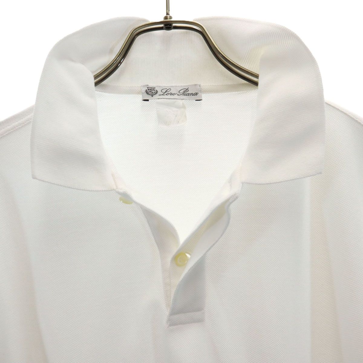 Loro Piana ロロピアーナ イタリア製 半袖 ポロシャツ XL ホワイト 