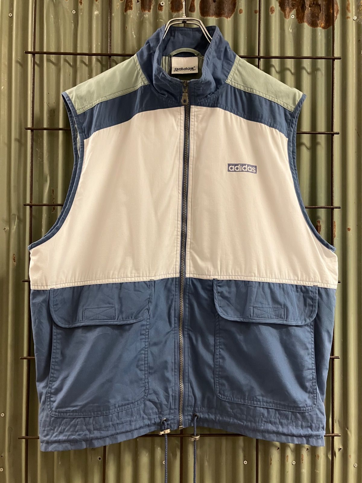 Old adidas Zip-up Vest アディダス　ジップアップベスト　切替ベスト