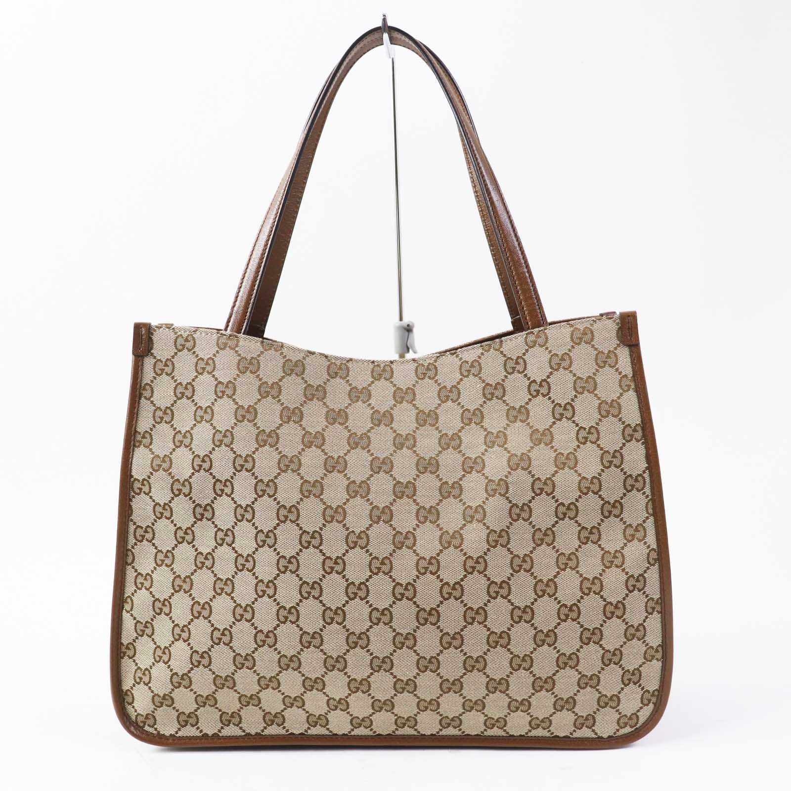 未使用品◎GUCCI グッチ 623694 レザー GGキャンバス ホースビット 1955 トートバッグ ブラウン系 ゴールド金具 箱・保存袋付き  イタリア製 レディース - メルカリ