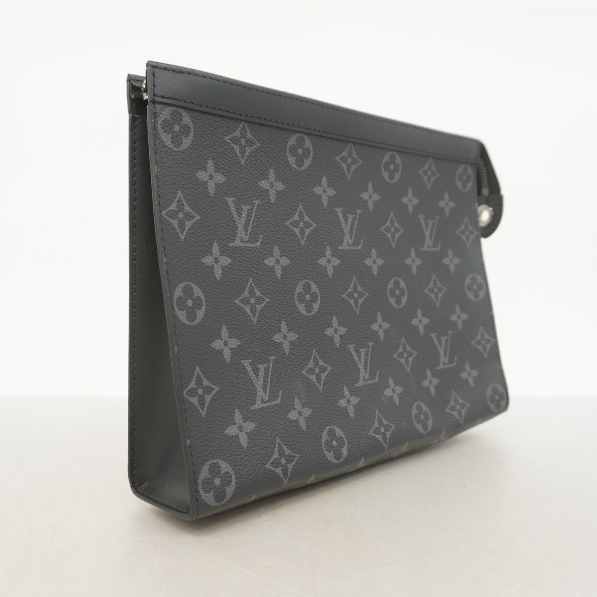 5ie5815 ルイヴィトン クラッチバッグ モノグラム エクリプス ポシェットヴォワヤージュMM M61692 ブラック メンズ