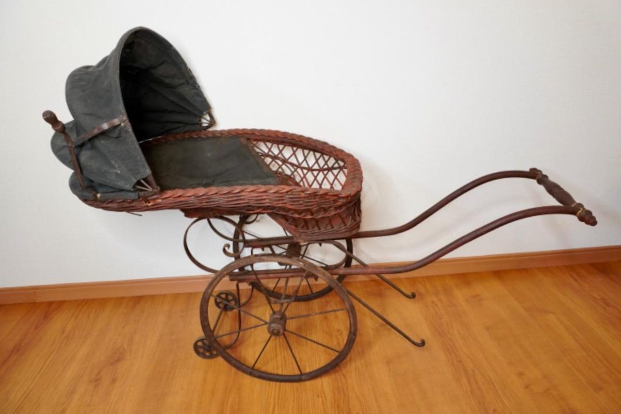 フランス アンティーク Baby Buggy ベビーカー ドール用