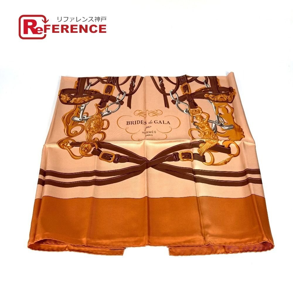 HERMES エルメス スカーフ カレ90 シルク オレンジ - メルカリ 