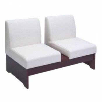 高田ベッド製作所 ソーシャルソファー 二人掛 座幅45 全幅61 ×長さ115×座高40 全高72 cm 白 台輪カラー|ブラウン TB-1581-01