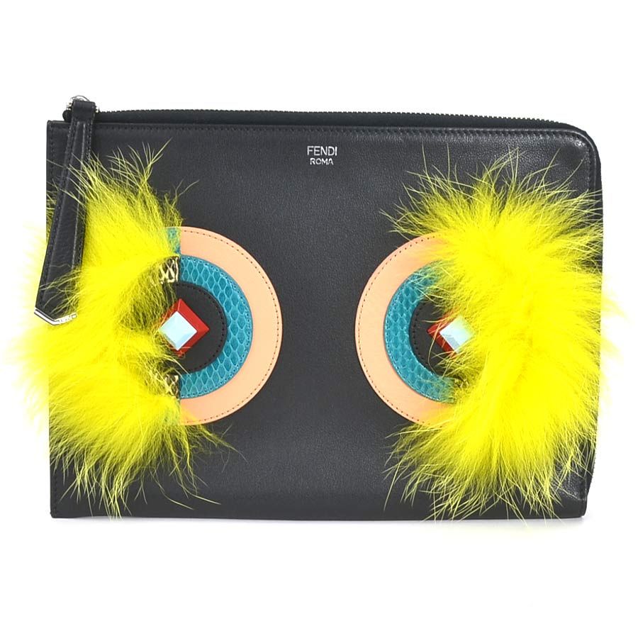 FENDI フェンディ　モンスター　クラッチバッグ 箱、証明書あり FENDI フェンディ モンスター クラッチバッグ 箱、証明書あり